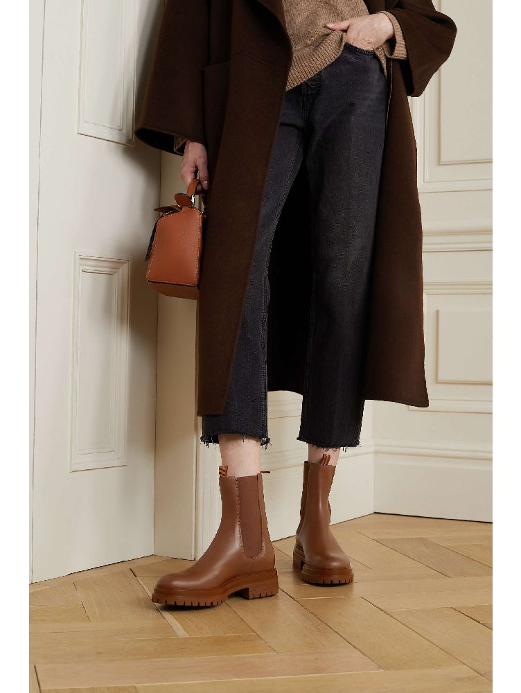 Chester ankle boots in smooth leather - Brown