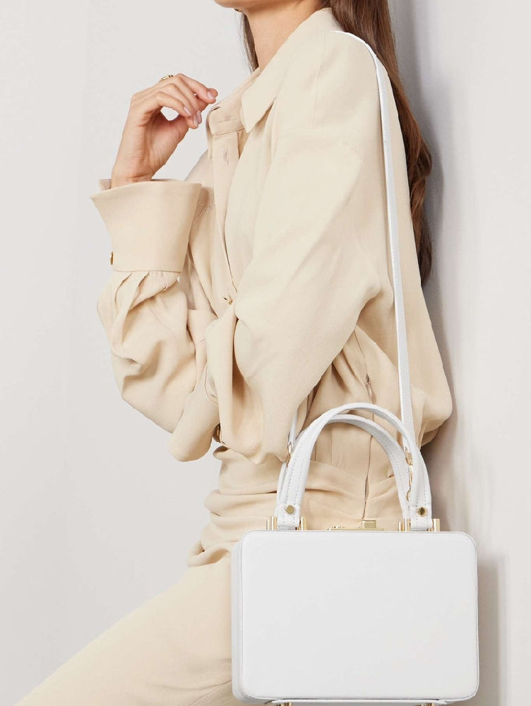 Sac Vali en cuir lisse - Blanc