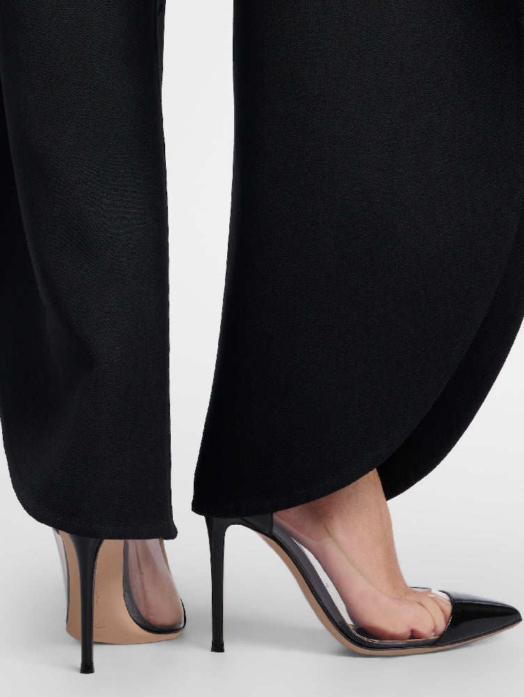Escarpins Plexi 85 en cuir verni - Noir