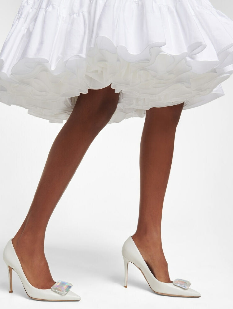 Escarpins Jaipure 105 en cuir lisse - Blanc