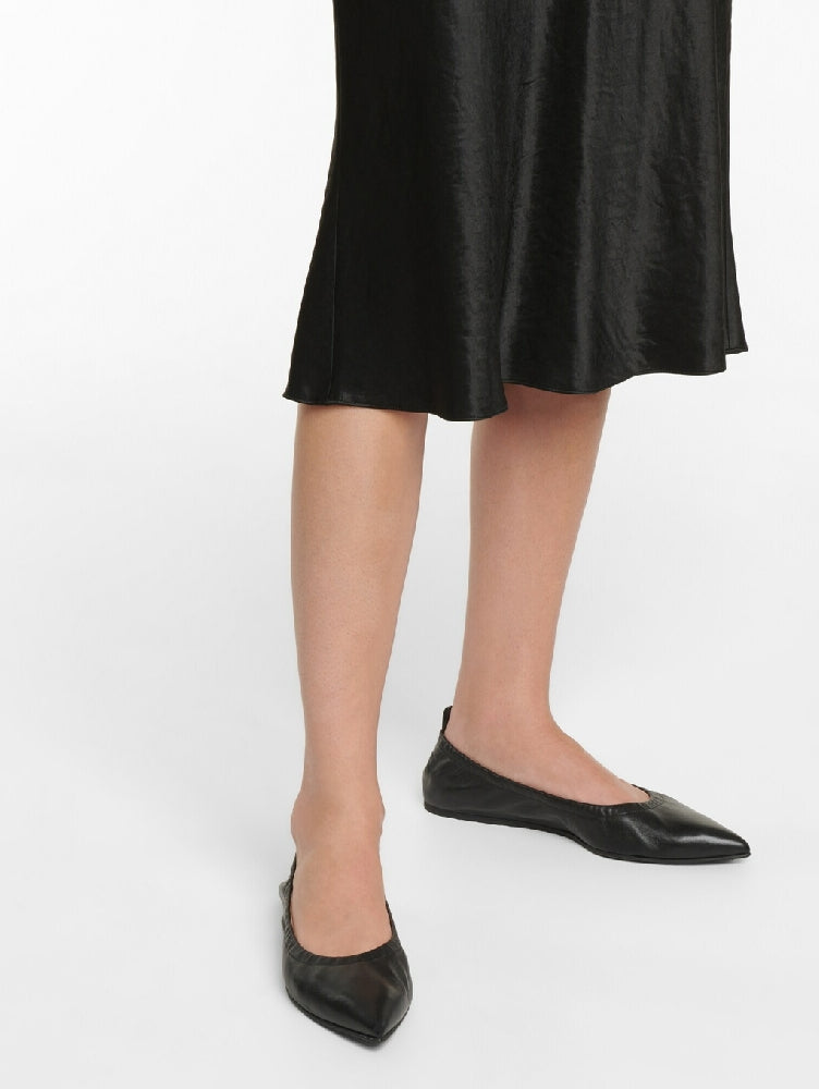 Ballerines Alina en cuir lisse - Noir