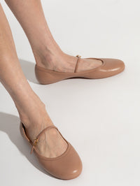Ballerines Carla en cuir lisse - Rose
