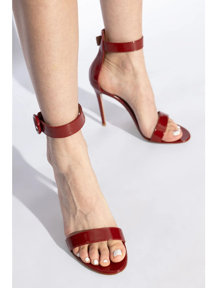 Sandales Portofino 105 en cuir lisse - Rouge