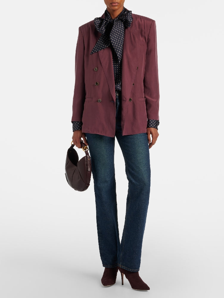 Bottines Levy 85 en daim - Rouge