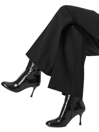 Bottines Carla 85 en cuir lisse - Noir