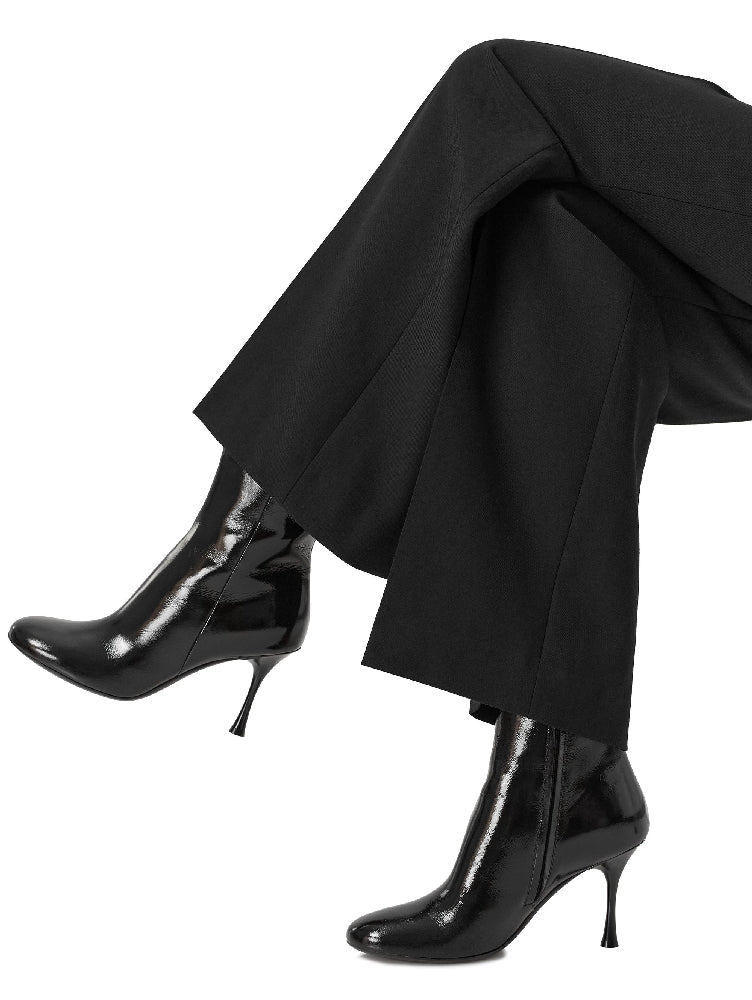 Bottines Carla 85 en cuir lisse - Noir