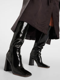 Bottes Freeda 95 en cuir verni - Noir