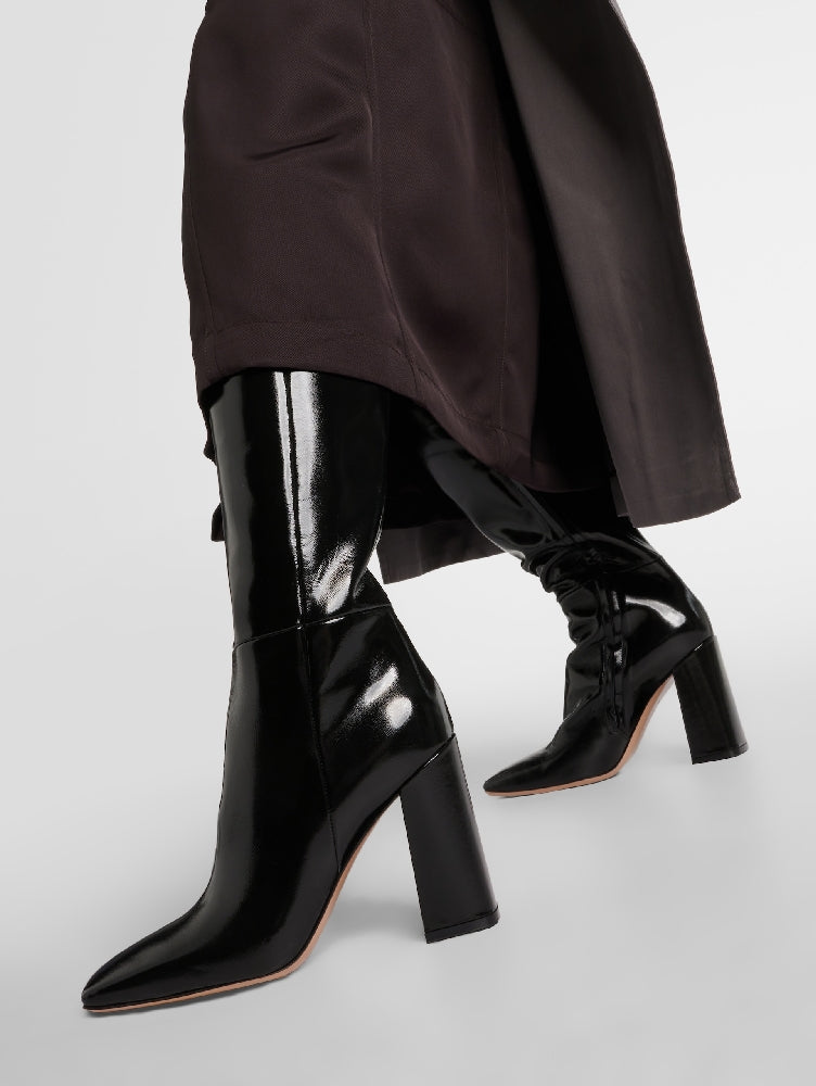 Bottes Freeda 95 en cuir verni - Noir
