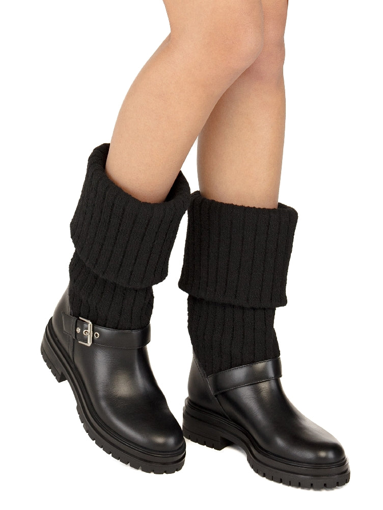 Bottines Thurso en cuir lisse mélangé - Noir