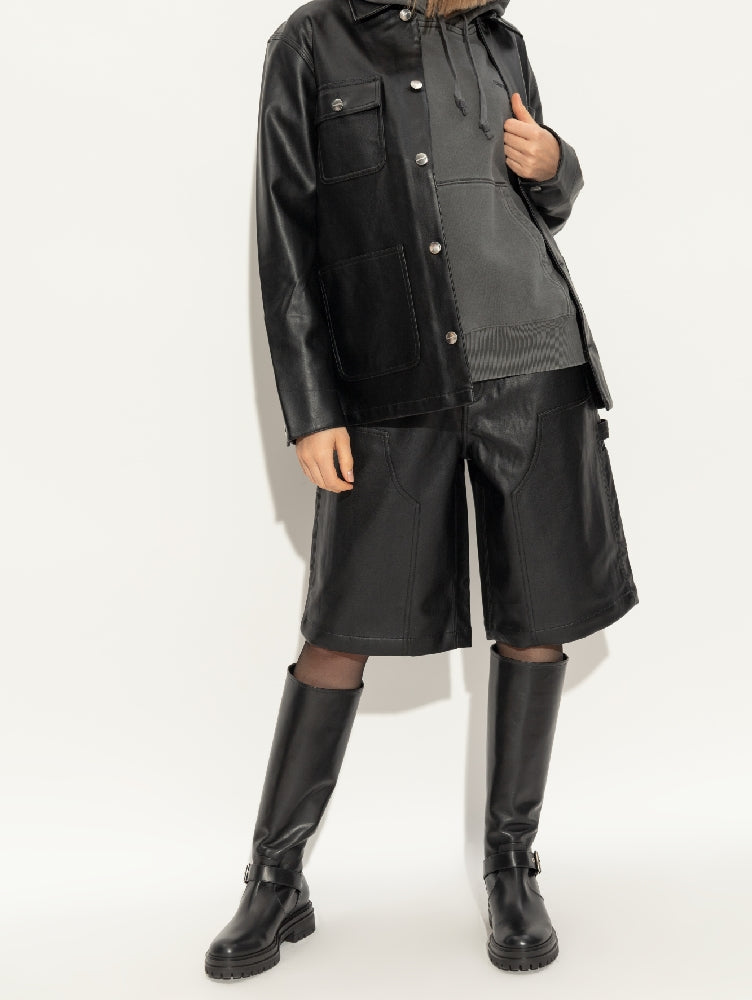Bottes Thiago 20 en cuir lisse - Noir