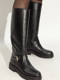 Bottes Thiago 20 en cuir lisse - Noir