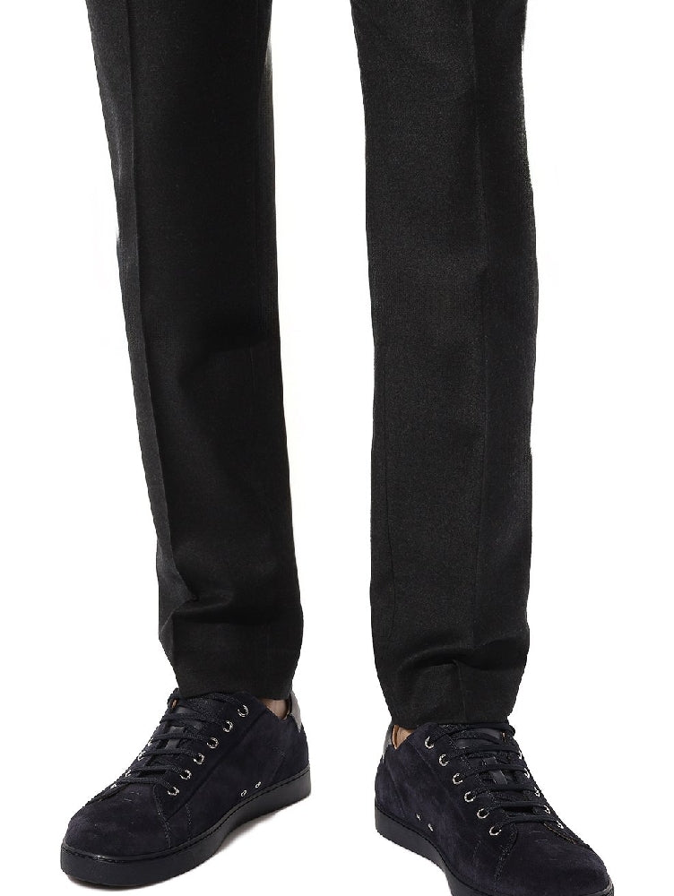 Baskets Low Top en daim - Bleu