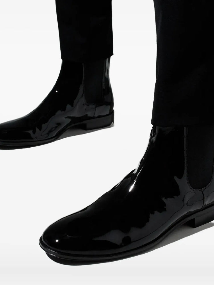 Bottines Alain en cuir verni - Noir