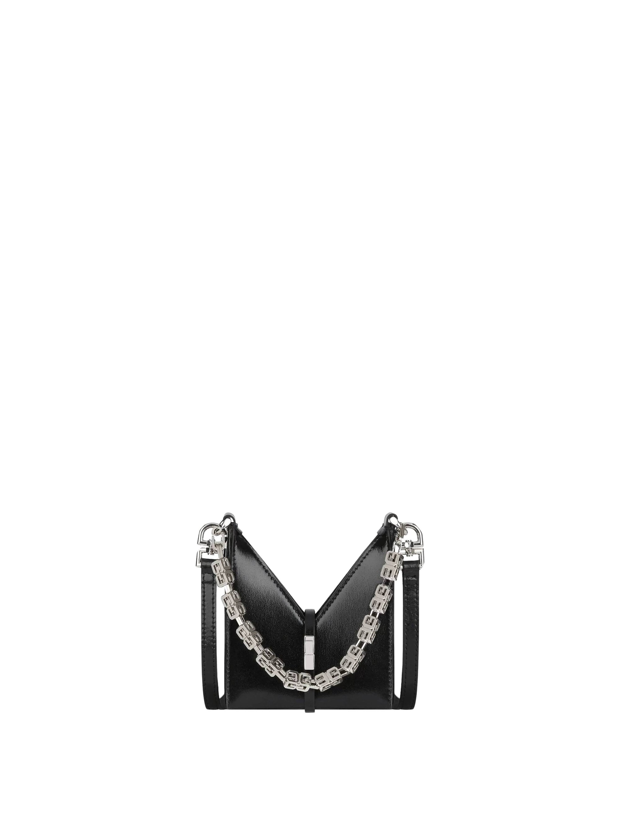 Sac Cut Out micro en cuir - Noir