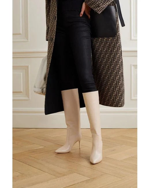 Bottes Carrey 85 en cuir lisse - Noir