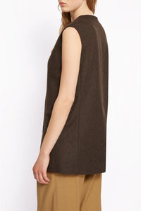 Gilet Stars en laine - Chocolat