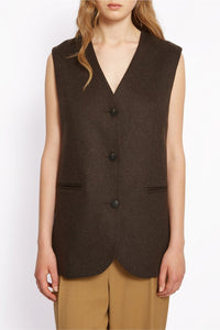 Gilet Stars en laine - Chocolat