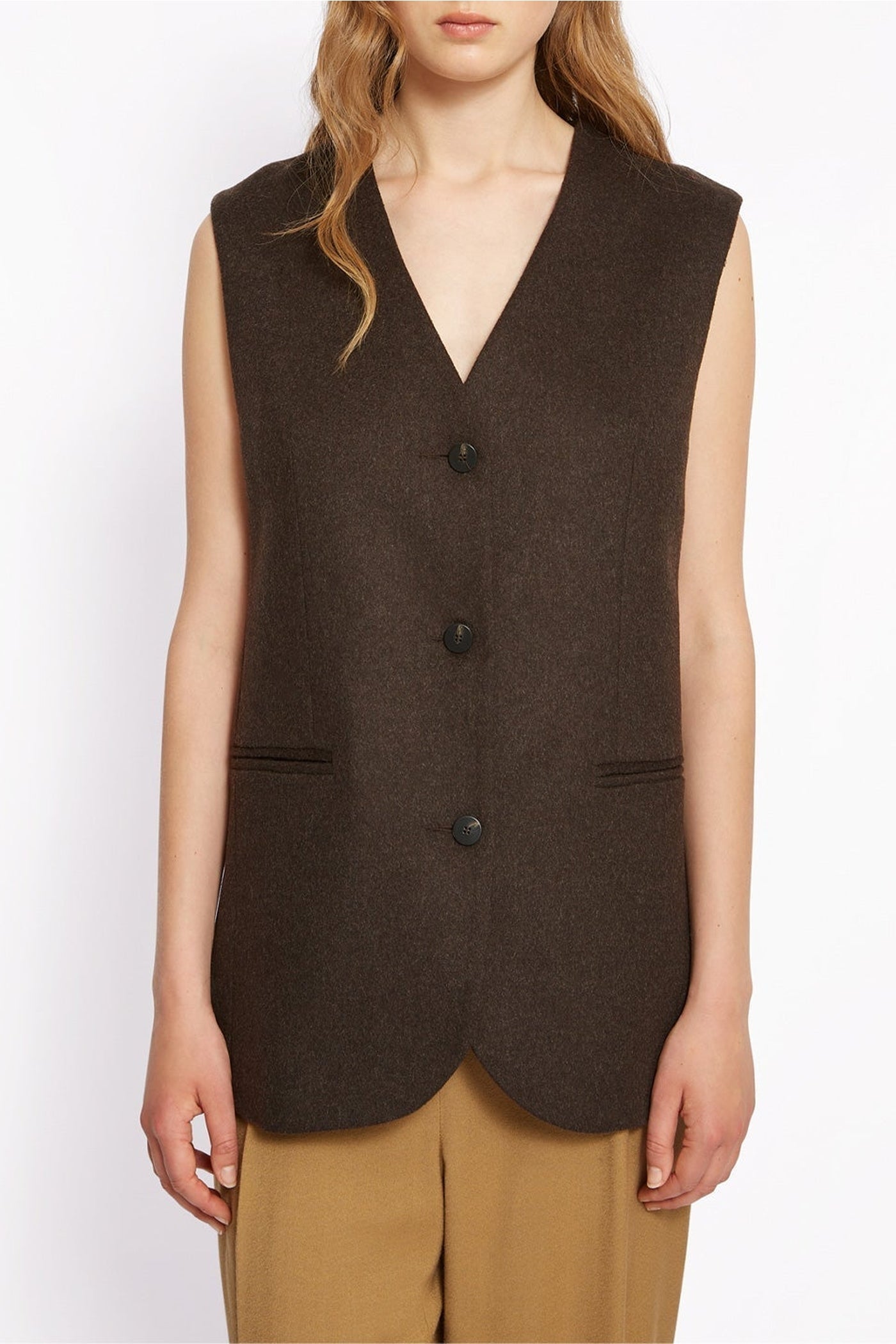 Gilet Stars en laine - Chocolat