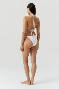 Bas de bikini taille haute Girona - White