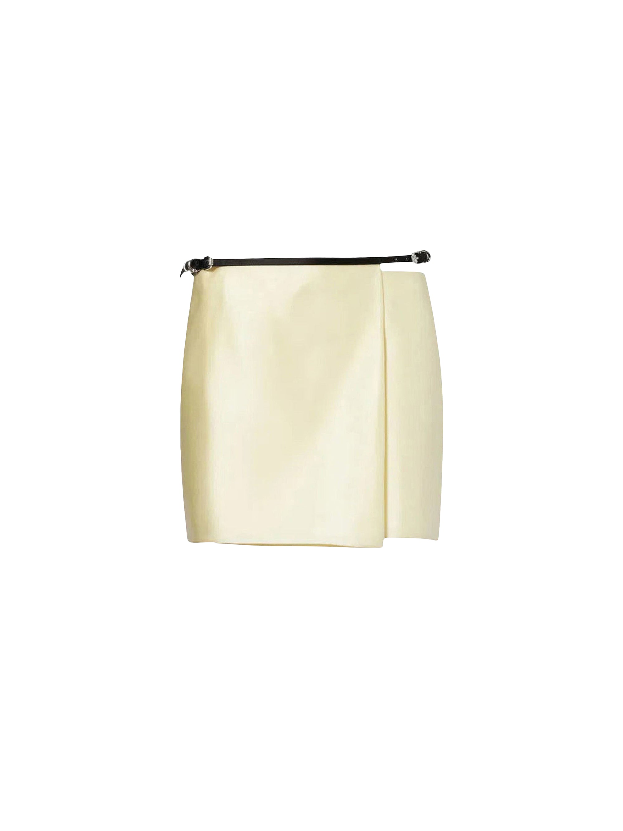 Voyou silk satin wrap mini-skirt - Butter