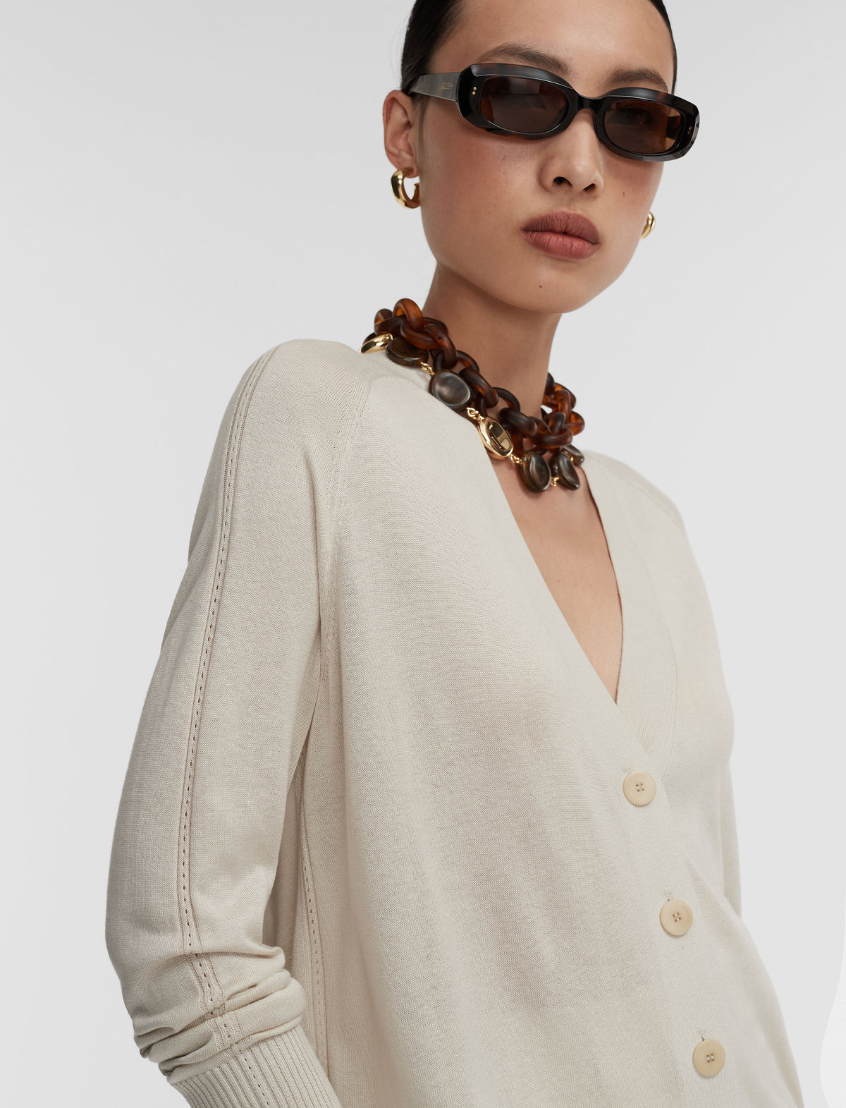 Sandstone Cardigan Maille - Sandstone