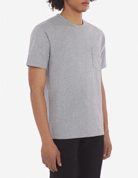 Baby Fox pocket t-shirt with patch - Grey Melange