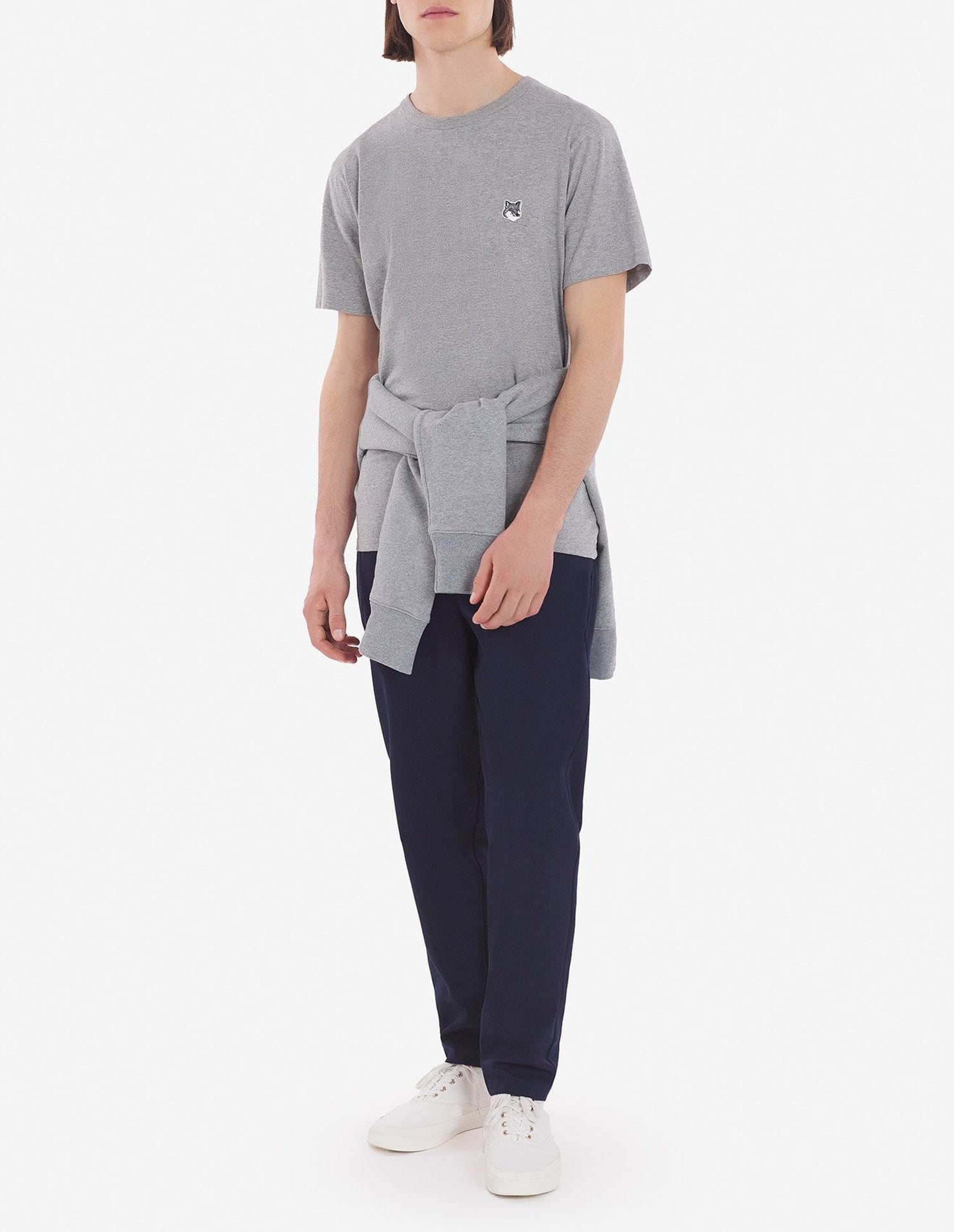 T-shirt with crest - Grey Melange
