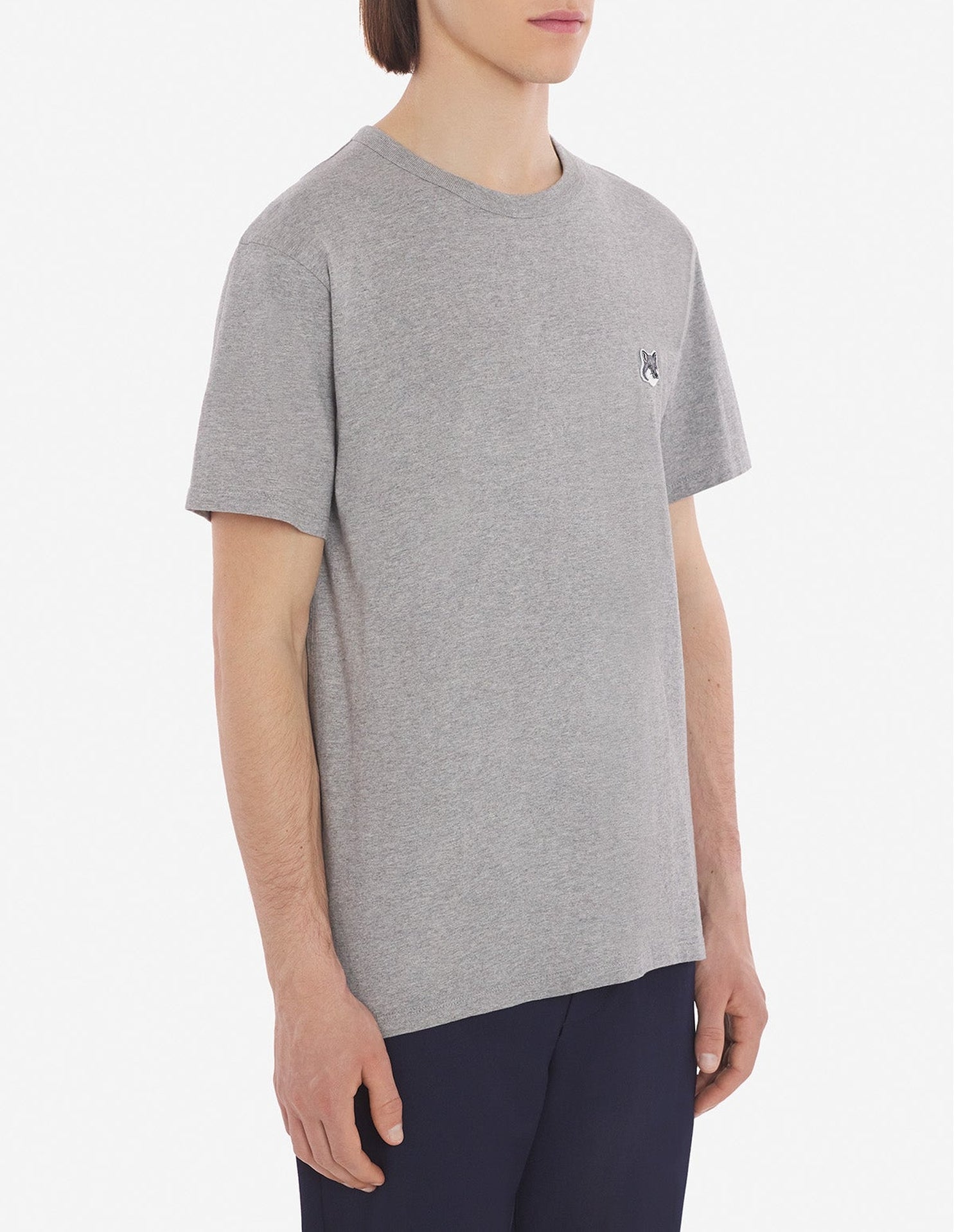 T-shirt with crest - Grey Melange