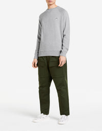 Round-neck sweatshirt with crest - Grey Melange