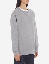 Round-neck sweatshirt with crest - Grey Melange