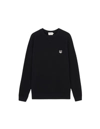 Round-neck sweatshirt with crest - Black