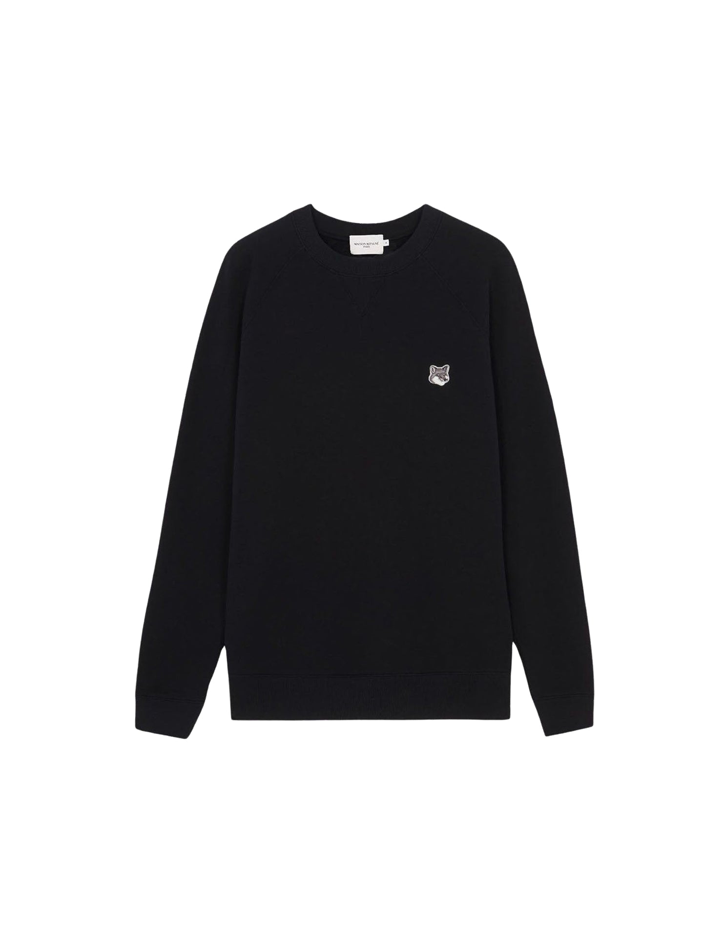 Round-neck sweatshirt with crest - Black
