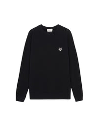 Round-neck sweatshirt with crest - Black
