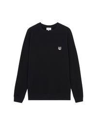 Sweatshirt à col rond avec écusson - Black