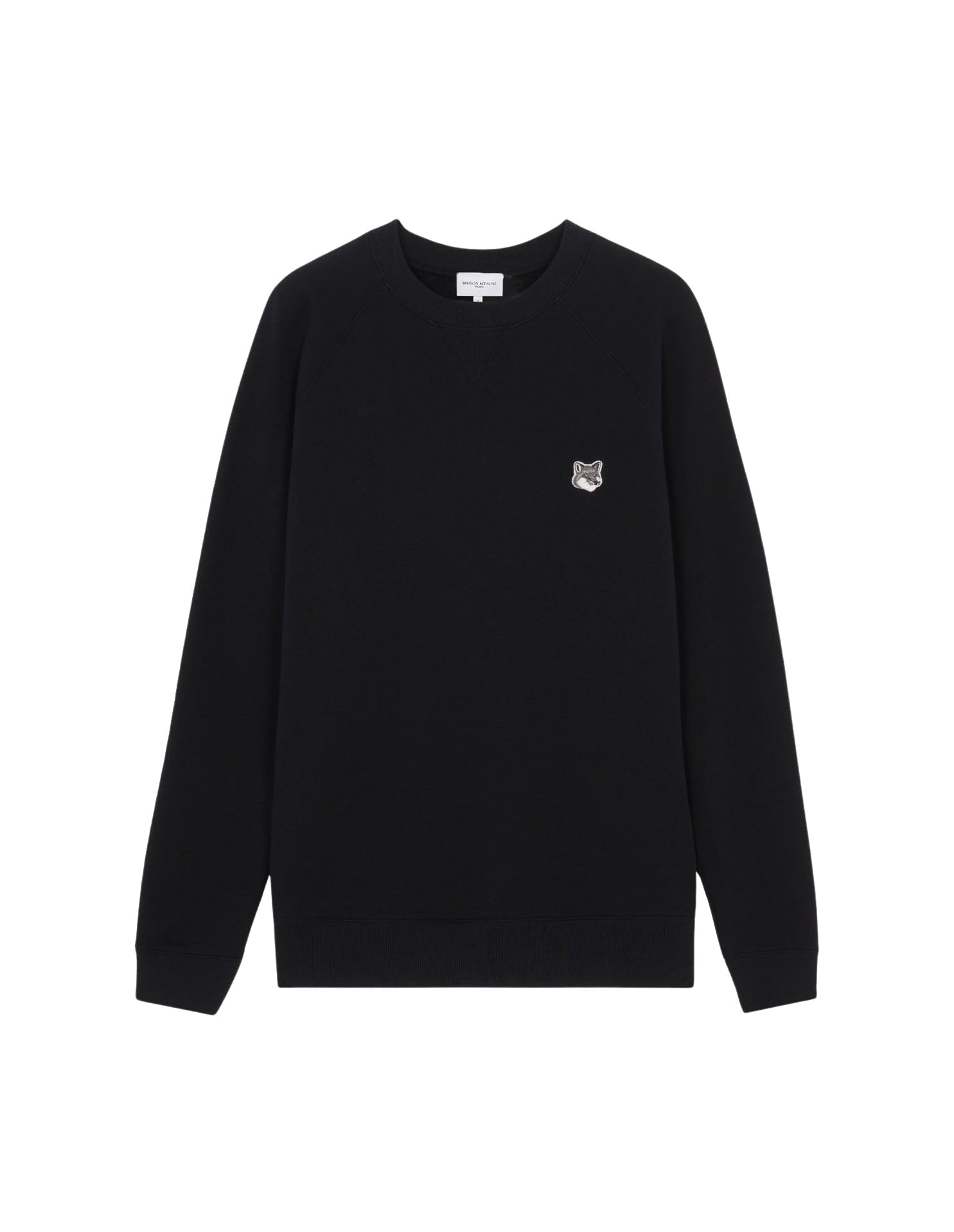 Sweatshirt à col rond avec écusson - Black