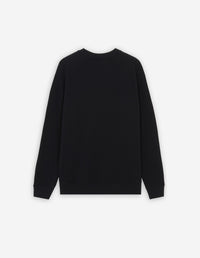 Round-neck sweatshirt with crest - Black