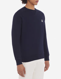 Round-neck sweatshirt with crest - Navy