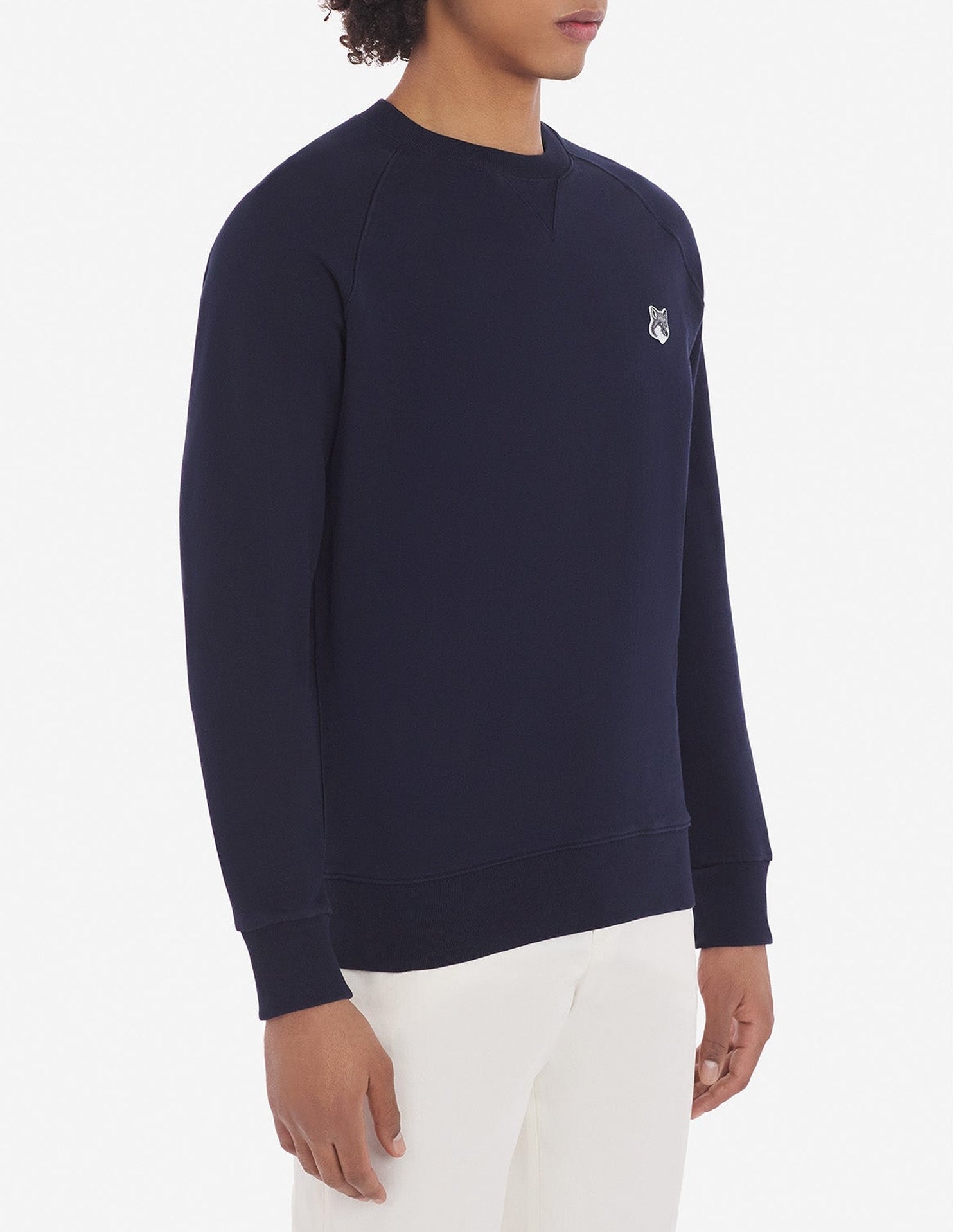 Round-neck sweatshirt with crest - Navy