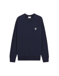 Round-neck sweatshirt with crest - Navy