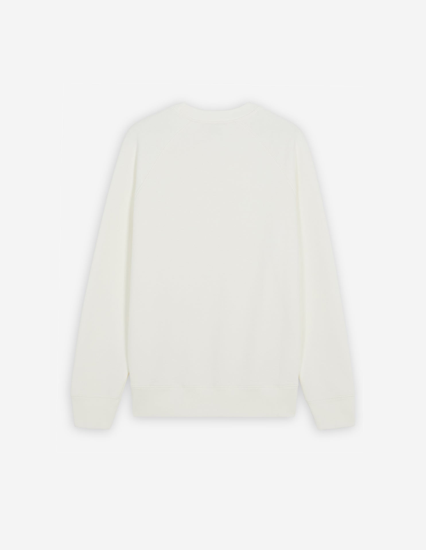 Round-neck sweatshirt with crest - Ecru