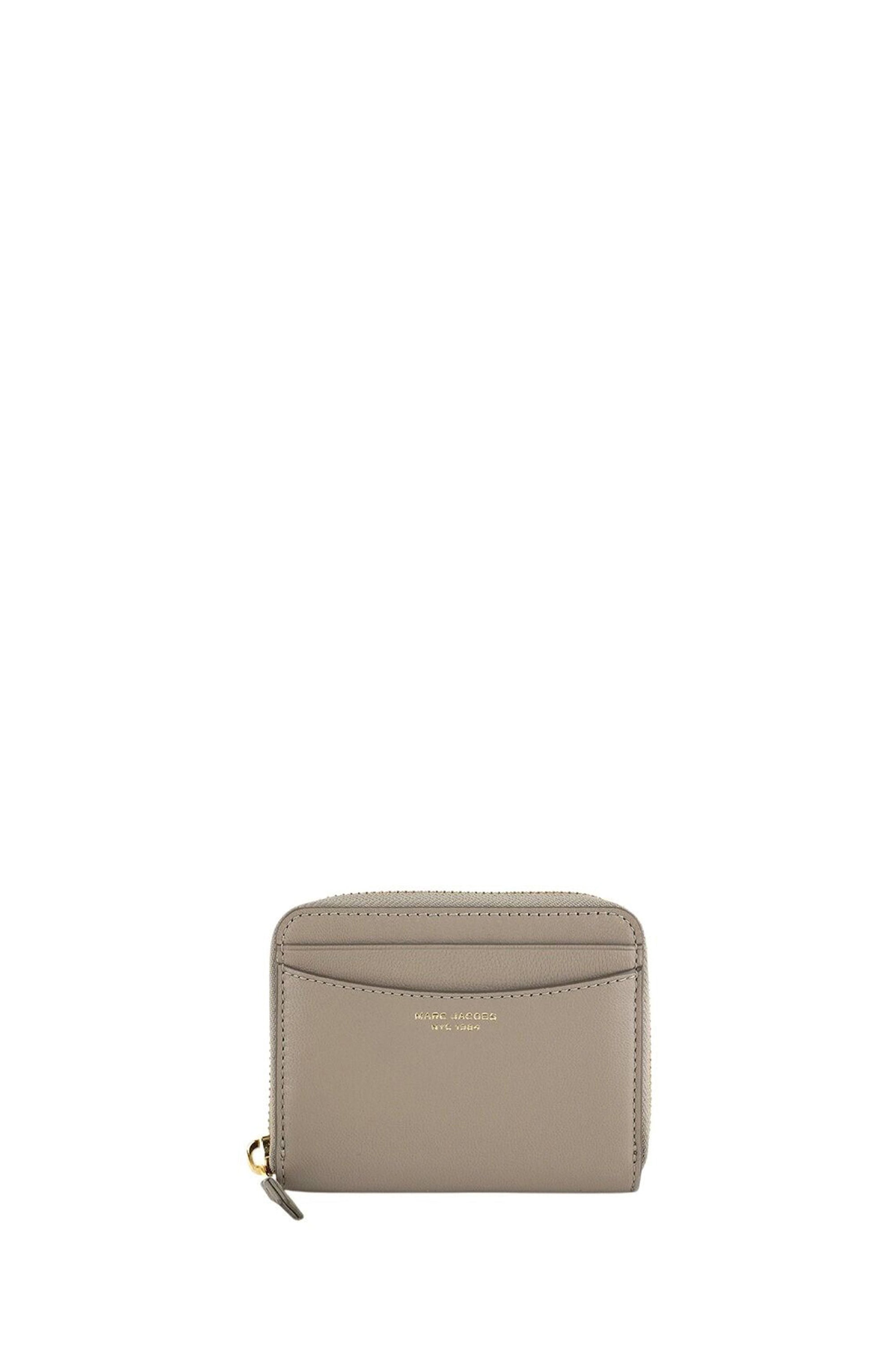 Portefeuille The Zip Around en cuir - Cement