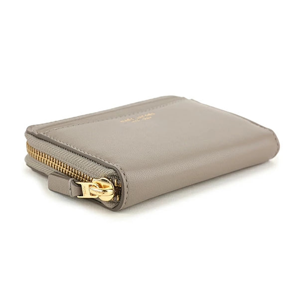 Portefeuille The Zip Around en cuir - Cement