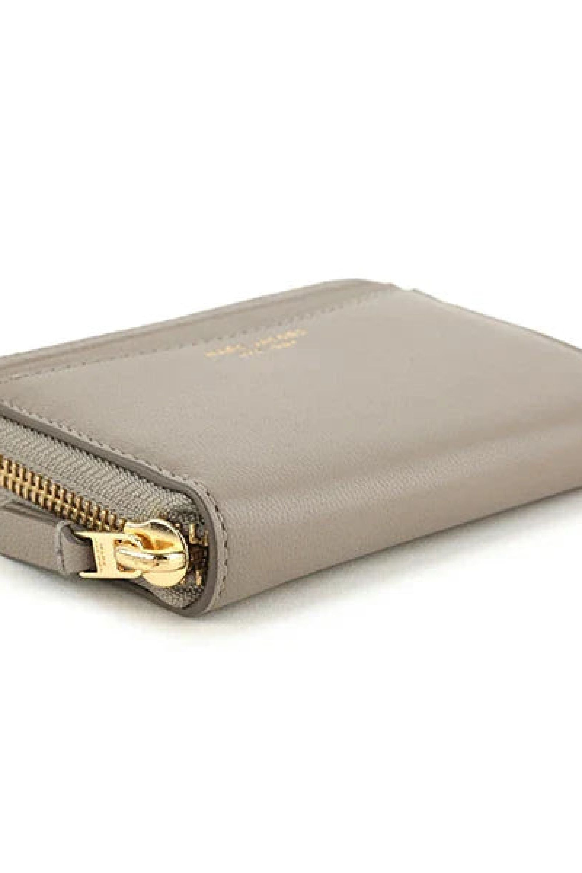 Portefeuille The Zip Around en cuir - Cement