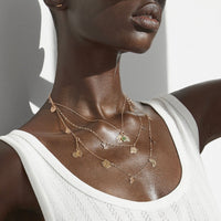 Twenty necklace in 18-carat rose gold and jade - Green