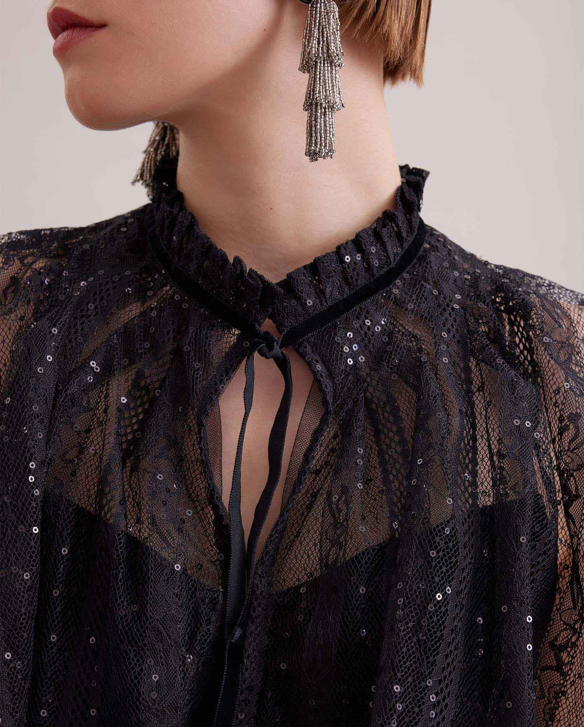 Débardeur Gothic en dentelle - Noir