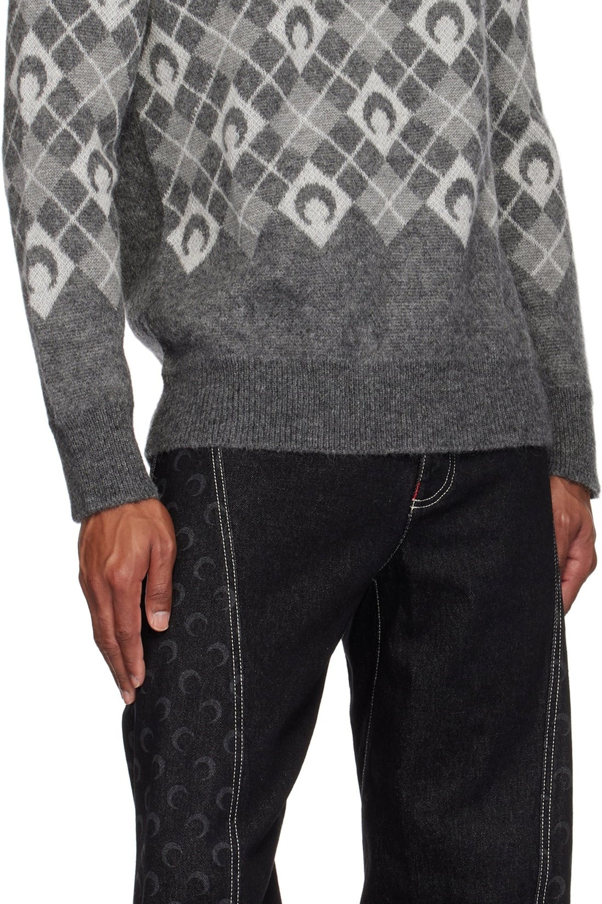 Pull Moon en laine - Light Grey