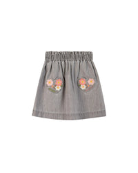 Douchka cotton skirt - Grey chambray