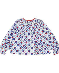 Floriane cotton blouse - Faïence print
