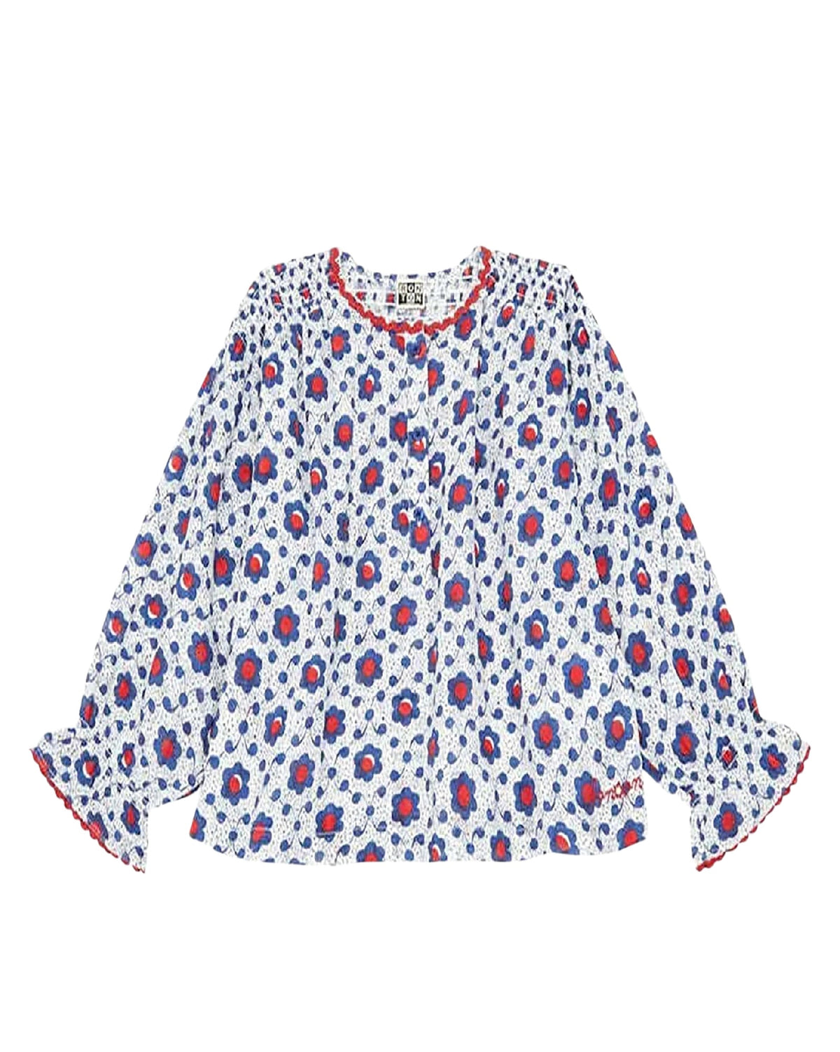 Floriane cotton blouse - Faïence print