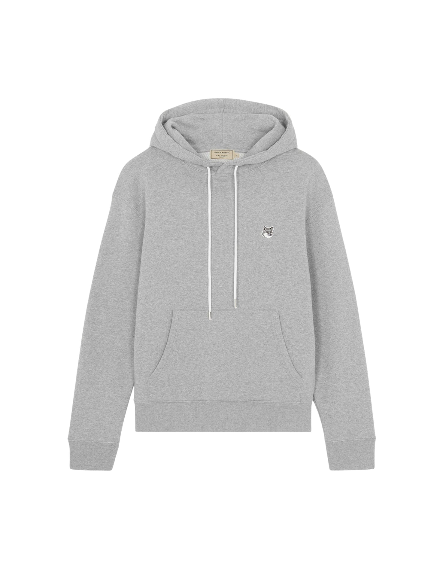 Sweat à capuche avec écusson - Grey Melange